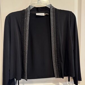 Calvin Klein Black Dress Jacket with Jewel Accents